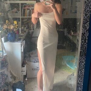 Elegant Cream Maxi Dress